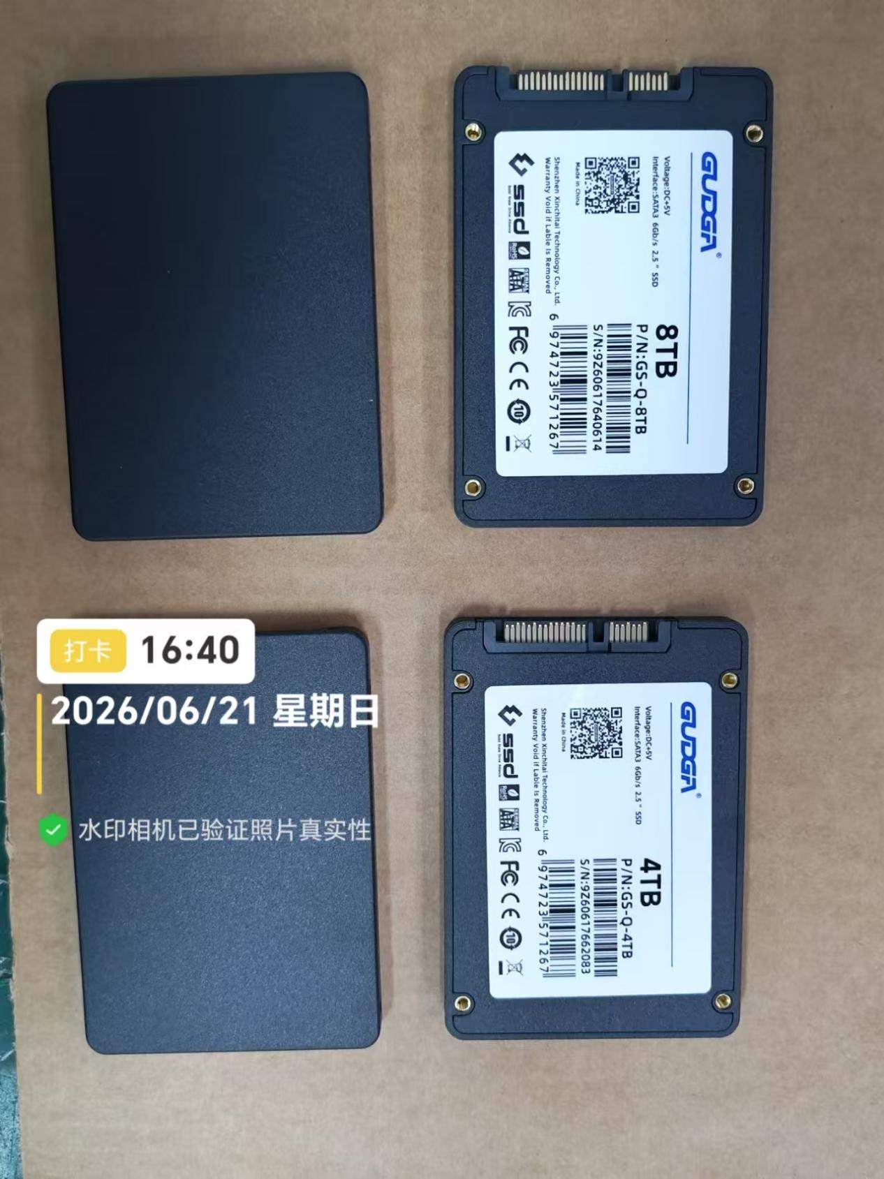 GUDGA تولید انبوه 4 ترابایت/8 ترابایت 2.5 اینچی SATA SSD را در جولای 2026 راه اندازی می کند.
